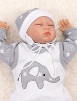 Baby Sweets 3 Teile Set Elefant Little Elephant Sterne weiß 3 Monate (62) - 5