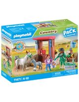 Playmobil 55 Teile PLAYMOBIL® Tierarzteinsatz bei den Eseln Country 19x10x10 cm 4+ Jahre bunt - 1