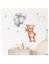 SIPO Wandaufkleber 90x30 cm Teddybär mit Ballon - 5