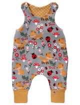 Land-Juwelen Strampler Waldtiere Handmade grau 80 (9-12 Monate) - 0
