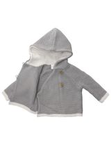 Rock A Bye Baby Boutique Strickjacke Strick Kapuze grau 56/62 (0-3 Monate) - 1