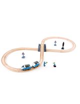 Hape 26 Teile Holzeisenbahn Sicherheits-Set, achtförmig 107x10x46 cm 3+ Jahre bunt - 0