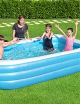 Bestway Familienpool 3-Ring Wasserkapazität: 1161 Liter 305x183x56 cm 6+ Jahre blau - 6