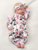 Baby Sweets 2 Teile Set Schleife Floral rosa - 2