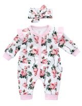 Baby Sweets 2 Teile Set Schleife Floral rosa 80 (9-12 Monate) - 0