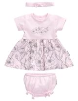 Baby Sweets 3 Teile Set Floral rosa Newborn (56) - 0