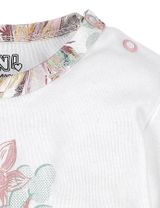 NINI T-shirt à manches longues Floral Blanc - 1