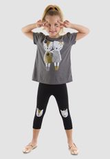 Denokids Cat Fellows T-Shirt & Leggings Set Mädchen schwarz 92 - 7