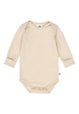 Müsli by Green Cotton Langarmbody Unifarben creme 56 - 0