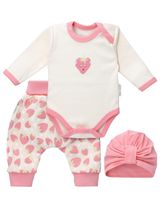 Baby Sweets 3 Teile Set Erdbeeren Little Strawberry creme - 0