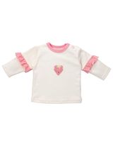 Baby Sweets 2 Teile Set Erdbeeren Little Strawberry Rüschen creme - 1