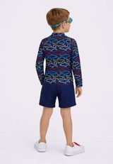 Denokids Alloverprint dunkelblau 80 - 4