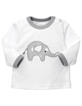 Baby Sweets Shirt Little Elephant weiß 56 (Neugeborene) - 0