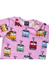 Villervalla T-Shirt Straßenbahnen pink 128 - 2