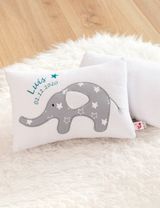 Baby Sweets Kissen Elefant Little Elephant Sterne Handmade 30x21 cm weiß - 3