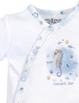 NINI Body croisé Faune Marine 0-6 mois Bleu - 2