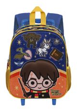 Warner Bros. Harry Potter Crest-Small 3D Backpack with Wheels Rucksack 34x26x13 cm blau, orange Onesize Kinder - 3