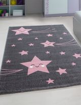 Teppich Sternschnuppe Sterne rosa 80x150 - 1