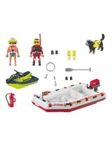 Playmobil 52 Teile PLAYMOBIL® Feuerwehrboot mit Aqua Scooter Action Heroes 23,5x11,5x7,5 cm 4+ Jahre bunt - 1