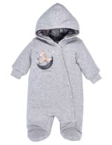 NINI Strampler Fuchs Kapuze grau - 0