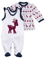 Baby Sweets 2 Teile Set Rentier Little Reindeer grau 3-6 Monate (68) - 0