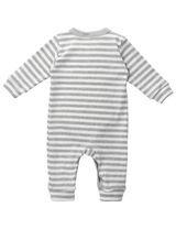 Makoma Strampler Streifen weiß - 1