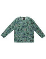 Villervalla Langarmshirt Eule grün 98 (2-3 Jahre) - 0