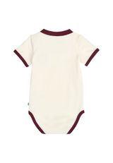 Green Cotton Kurzarmbody beige 68 - 1