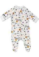 Villervalla Strampler Bienen, Floral weiss 56 - 1