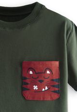 2er Pack T-Shirt dunkelgruen 104 - 6
