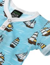 Villervalla Strampler Schiff blau - 2