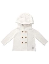 Rock A Bye Baby Boutique Strickjacke Strick Kapuze weiß 56/62 (0-3 Monate) - 0