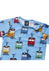 Villervalla T-Shirt Straßenbahnen hellblau 92 - 2