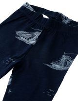 Ebbe Kids Leggings Schiff navy Navy Ships 74 (6-9 Monate) - 2