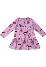 Villervalla Kleid Hunde pink 86 - 1