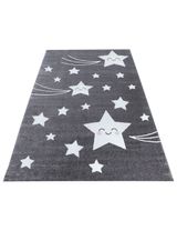 Teppich Sternschnuppe Sterne grau 80x150 - 0