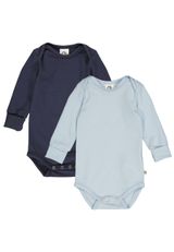 Müsli by Green Cotton Langarmbody Unifarben blau 56 - 0