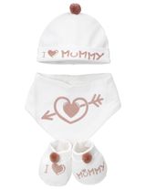 Soft Touch 3 Teile Set I Love Mummy &  I Love Daddy Bommel 56/62 (0-3 Monate) pink I Love Mummy - 0