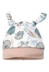 NINI Mütze Muschel blau 62 (0-3 Monate) - 0