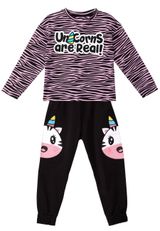 Denokids Unicorn Zebra T-Shirt & Pants Set Mädchen pink 98 - 0