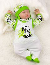 Baby Sweets 3 Teile Set Happy Panda grün 74 (6-9 Monate) - 4