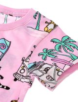 Villervalla Kleid Surfende Tiere rosa 92 (18-24 Monate) - 2
