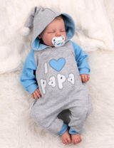 Baby Sweets Strampler I love Papa Bommel blau 12-18 Monate (86) - 1