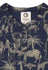 Müsli by Green Cotton Kurzarmbody Animal dunkelblau 56 - 2