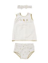 Rock A Bye Baby Boutique 3 pièces Ensemble Floral Volant Crème - 0