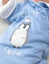 Baby Sweets Schneeanzug Pinguin Let It Snow Gefüttert blau 74 (6-9 Monate) - 2