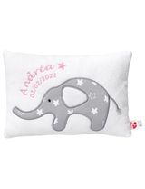 Baby Sweets Coussin Éléphant Little Elephant Étoiles Fait main 30x21 cm Blanc - 0