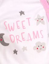 Baby Sweets Strampler Mond Sweet Dreams Mädchen Sterne rosa 62 (0-3 Monate) - 3