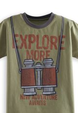 T-Shirt & Gabardine Shorts Set dunkelgruen 110 - 3
