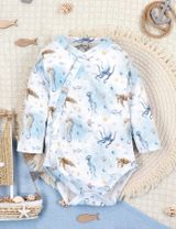 NINI Body croisé Faune Marine 0-6 mois Bleu - 4